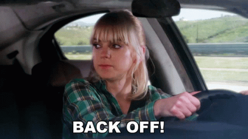 Back Off Christy Plunkett GIF - Back Off Christy Plunkett Anna Faris GIFs