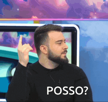 a man with a beard is wearing a black shirt that says posso on it