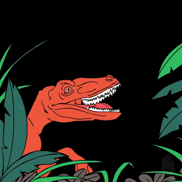 a cartoon of a dinosaur with the word yasss written above it
