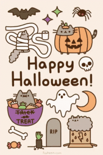 Halloween Cat GIF - Halloween Cat Pusheen GIFs