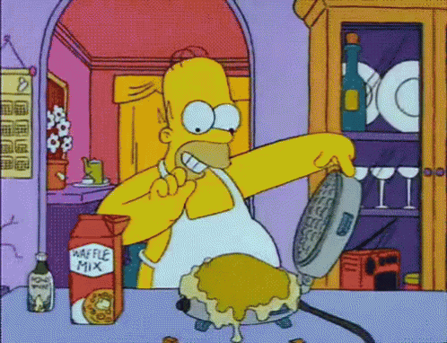 Homer'S Waffles GIF - The Simpsons Homer Simpson Cook GIFs