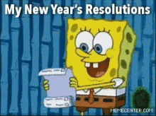 Sponge Bob New Years Resolution GIF