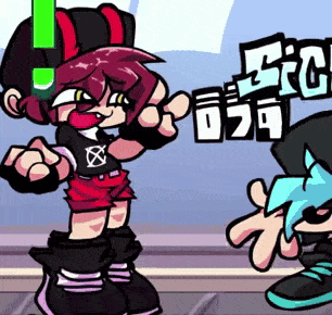 a cartoon character is standing next to another cartoon character and talking to him .