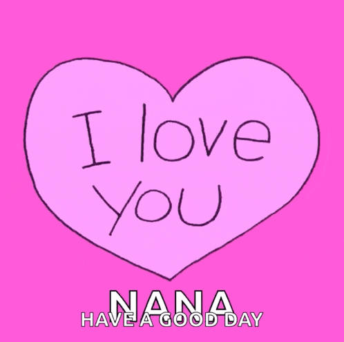 a pink heart with the words i love you written on it