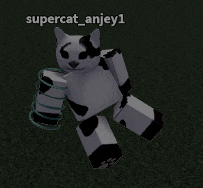 a black and white cat with the name supercat_anjey1 written above it