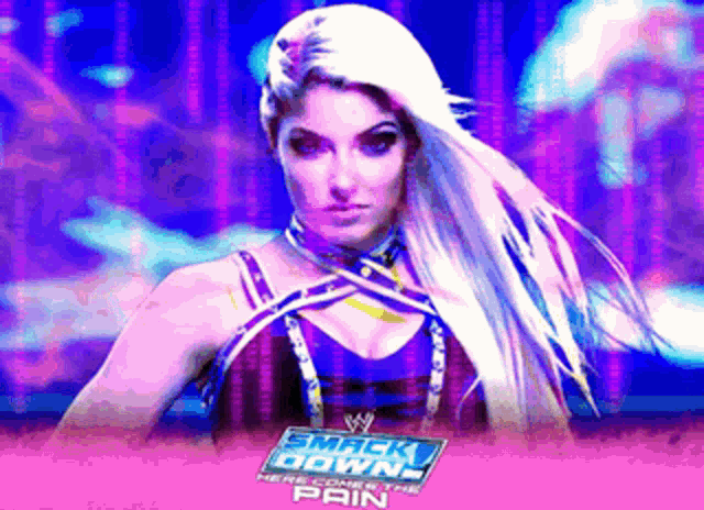 a poster for smack down shows a blonde woman