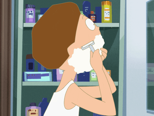 Shaving Morty GIF