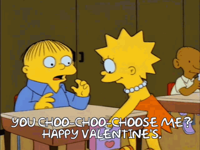 The Simpsons Ralph Wiggum GIF - The Simpsons Ralph Wiggum Happy Valentines Day GIFs