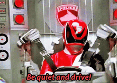 Power Rangers Red Ranger GIF - Power Rangers Red Ranger Be Quiet And Drive GIFs