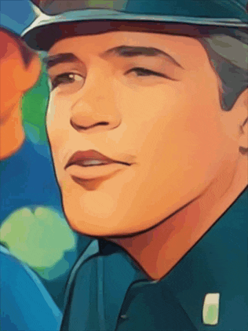 a close up of a man wearing a hat