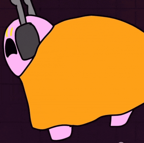 a cartoon of a sheep wearing headphones and a yellow cape