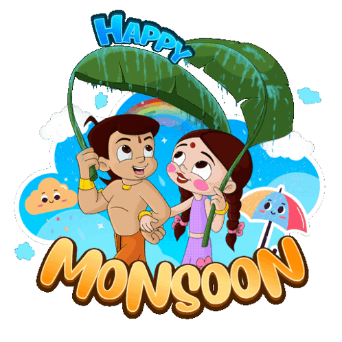 Happy Monsoon Chutki GIF - Happy Monsoon Chutki Chhota Bheem GIFs