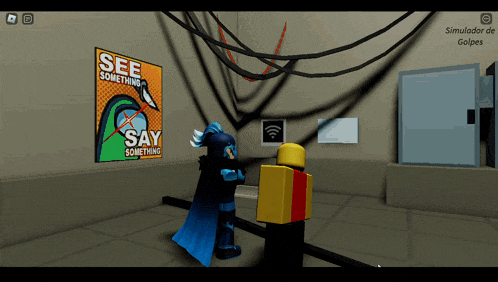 a poster that says see something say something on it