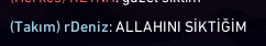 a dark background with the words " takim rdeniz allahini siktigim "
