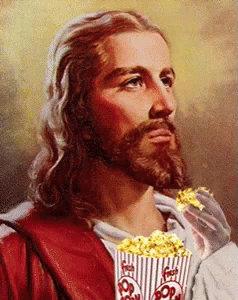 Jesus GIF - Jesus Christ Popcorn Eating GIFs