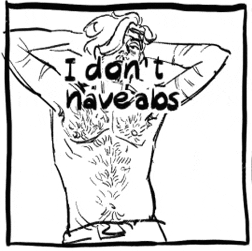 a black and white drawing of a man with the word pussy written on his chest