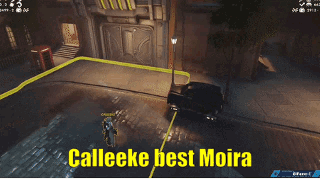 a screenshot of a video game with calleeke best moira written on it