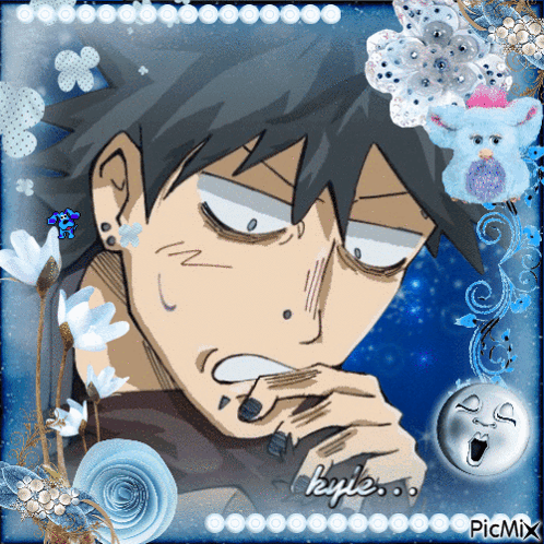 a picture of a cartoon character with the name kyle written on it