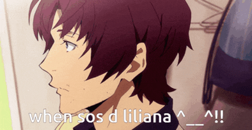 a cartoon of a man with the words when sos d liliana written below him
