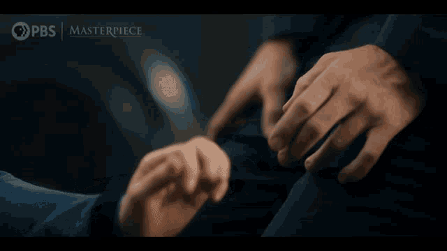 Miss Scarlet And The Duke Touching Hands GIF