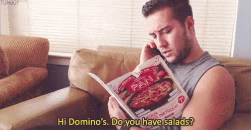 How Dare You GIF - Dominos Pizza Salad GIFs