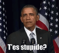 T'Es Stupide? GIF - Obama Stupide Tes Stupide GIFs