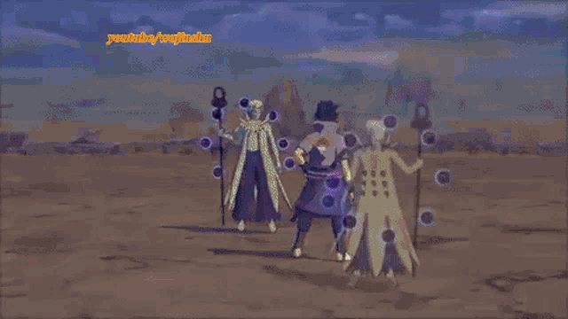 a video game character is fighting another character with a purple background and a youtube logo in the corner