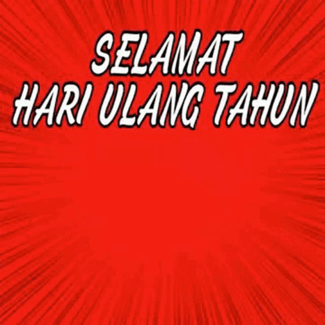 a red background with white letters that say selamat hari ulang tahun tuhan yesus memberkati