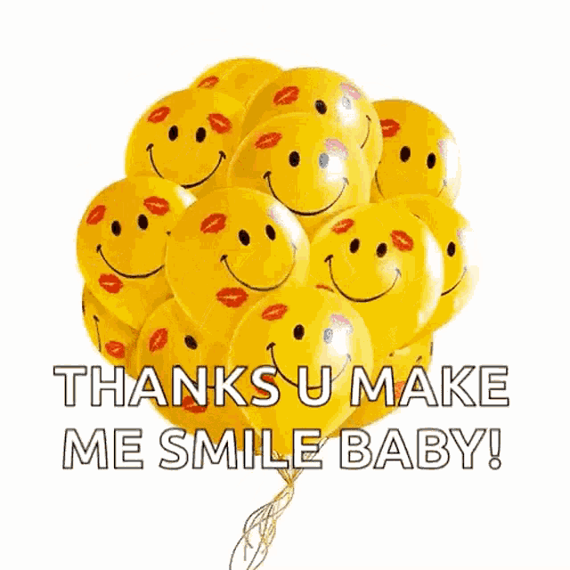 Thank You You Make Me Smile Baby GIF - Thank You You Make Me Smile Baby Balloons GIFs