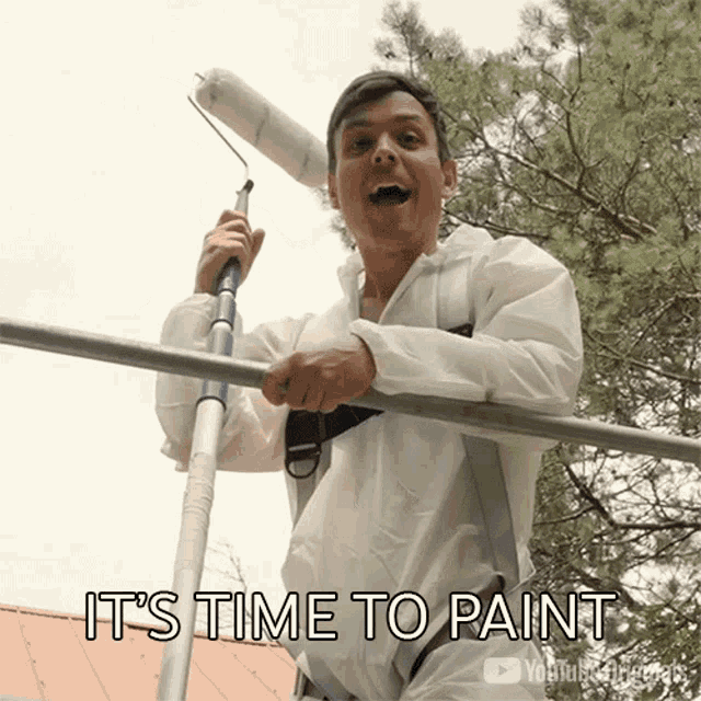Its Time To Paint Mitchell Moffit GIF - Its Time To Paint Mitchell Moffit Shut It Off Asap GIFs