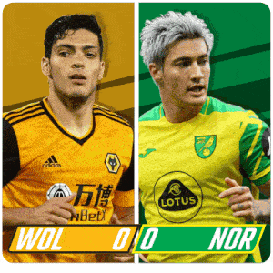 Wolverhampton Wanderers F.C. Vs. Norwich City F.C. First Half GIF - Soccer Epl English Premier League GIFs