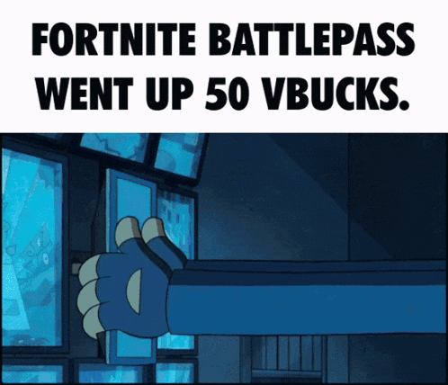 fortnite battlepass went up 50 vbucks with a picture of a monster