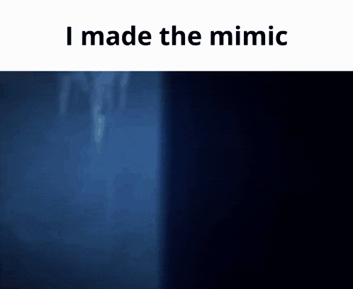 a blurry picture of a car with the words `` i made the mimic '' written on it
