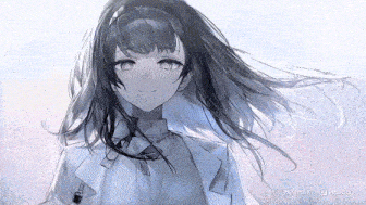 a drawing of a girl with long black hair and a white shirt that says minimax on it