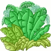 a pixel art illustration of a bunch of green plants