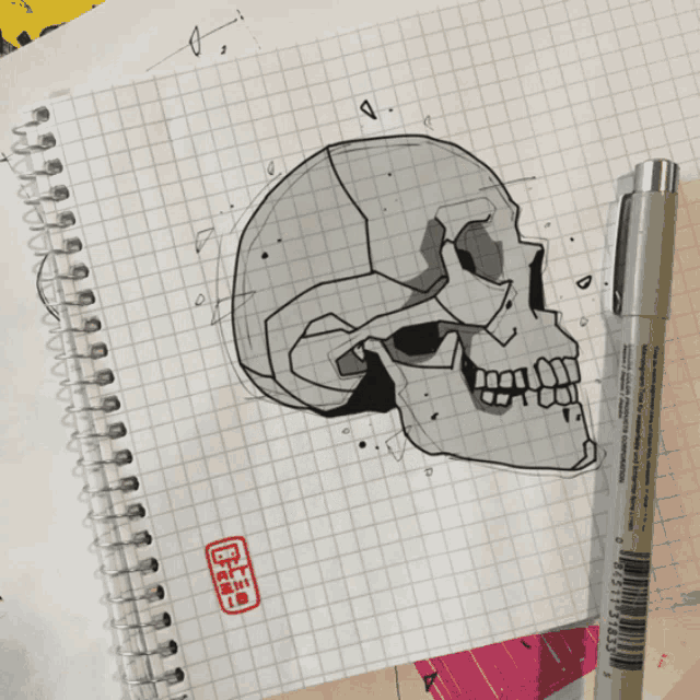 Skull Sketch GIF - Skull Sketch School GIFs