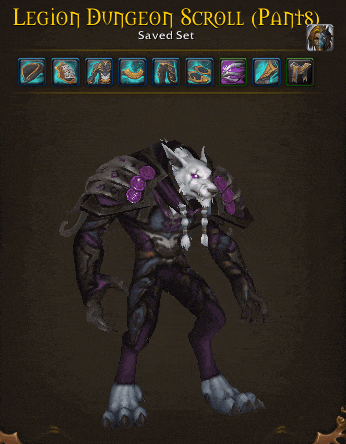 a screenshot of a legion dungeon scroll pants