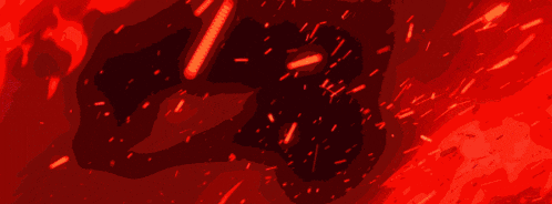 a red background with a drawing of a person 's mouth