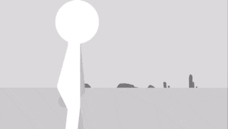 a red stick figure and a black stick figure are sitting next to each other