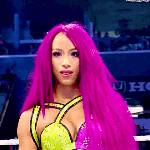 Sasha Banks Bite Lip GIF
