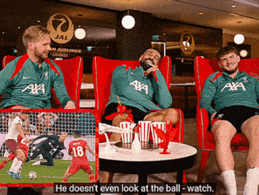 a collage of images with the words he doesn t even look at the ball watch