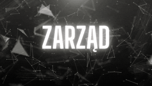the word rzad is displayed on a dark background
