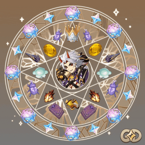 a circle with a picture of a boy in the middle