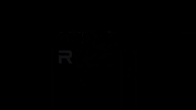 a logo for amd ryzen pro is displayed on a black background