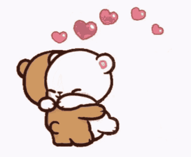 a couple of teddy bears standing next to each other with the words `` i love you danielle '' above them