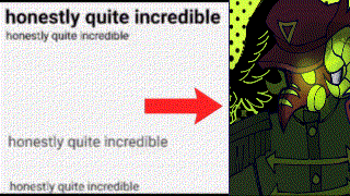 a picture of a cartoon character with the words honestly quite incredible on it