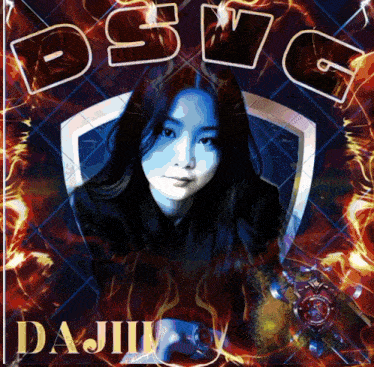 a picture of a girl with the word dsvg on it