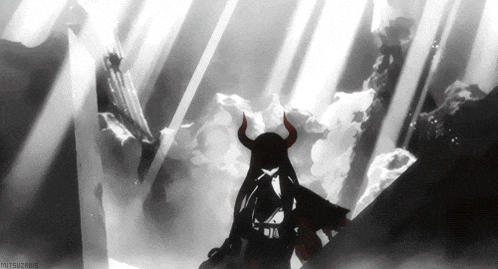 a black and white drawing of a woman with horns and the words " tatsuya2015 " on the bottom