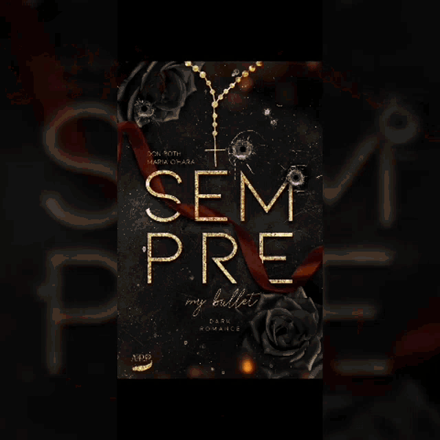 a poster for sem pre my bullets with a rosary on it