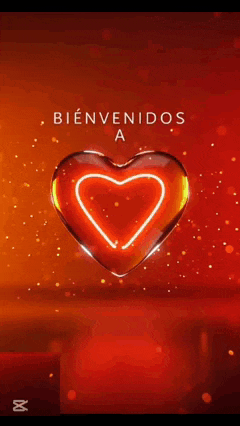 a red heart with the words bienvenidos a on it